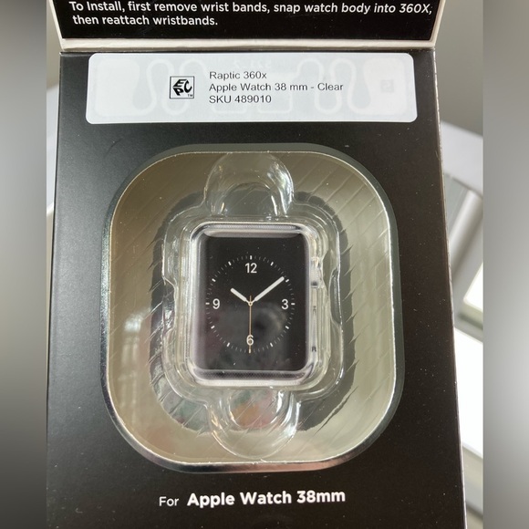 Apple Watch Screen Protector Raptic 360x Rubber Bumper Shock Absorber (38mm) - Picture 3 of 5